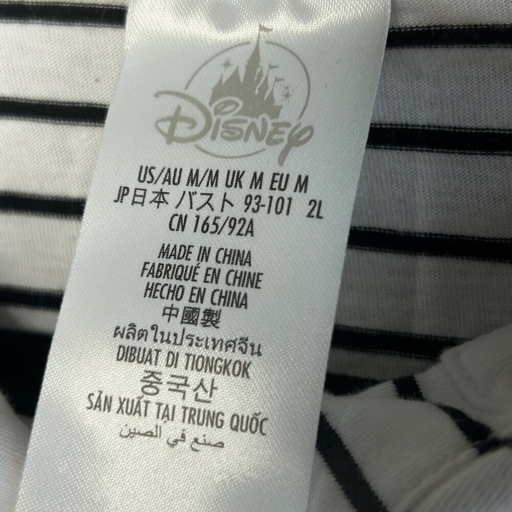 Disney Nightmare Before Christmas Jack and Sally Striped T-shirt Size S - Picture 2 of 5